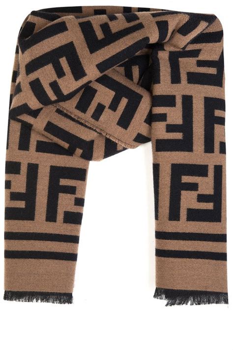 fendi logo silk scarf|Fendi touch of fur shawl.